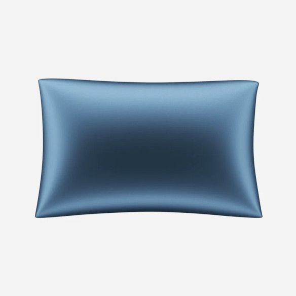 CAT IN BED VEGAN Шовкова наволочка з віскози, блакитна