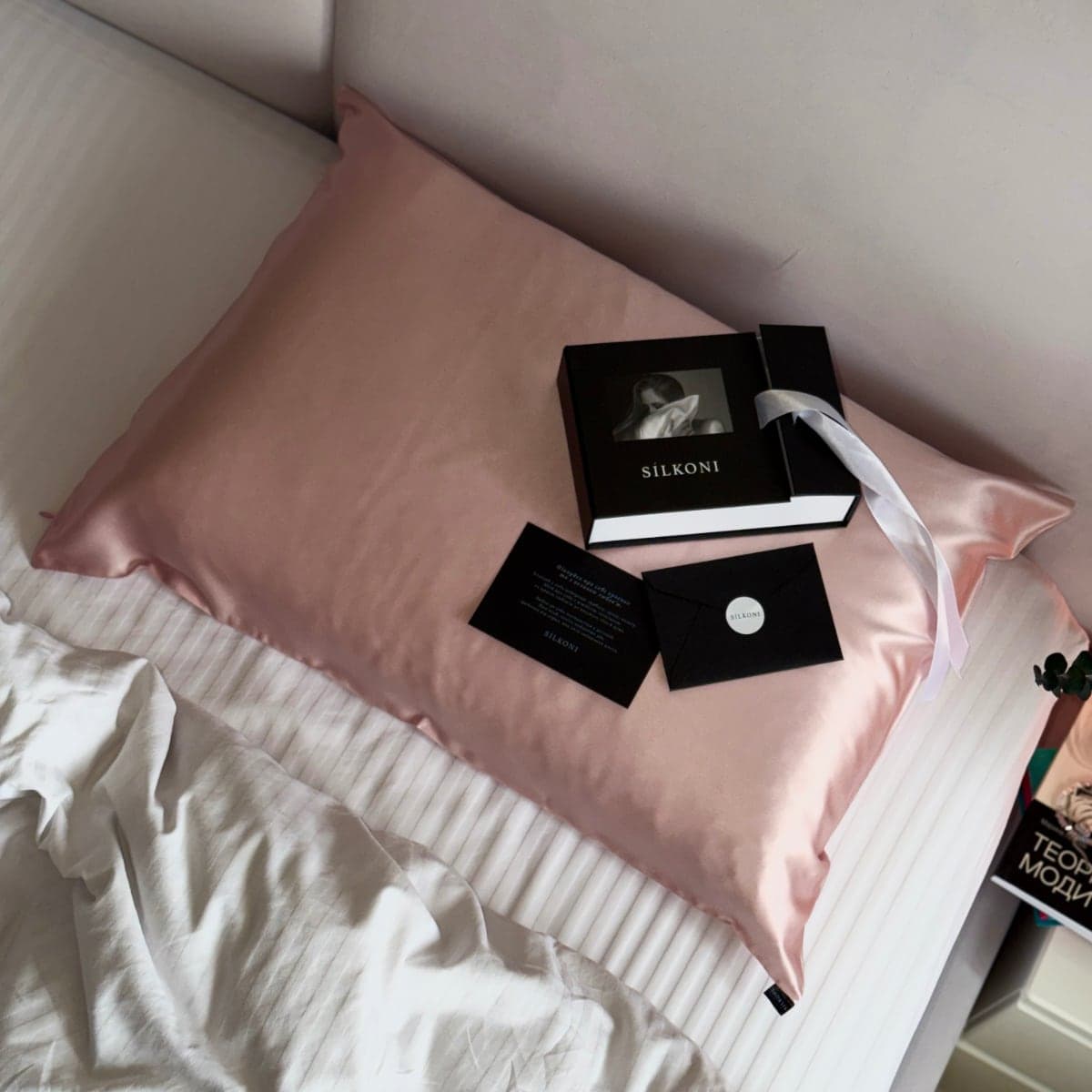 SILKONI Шовкова наволочка Mulberry, рожевий - 5