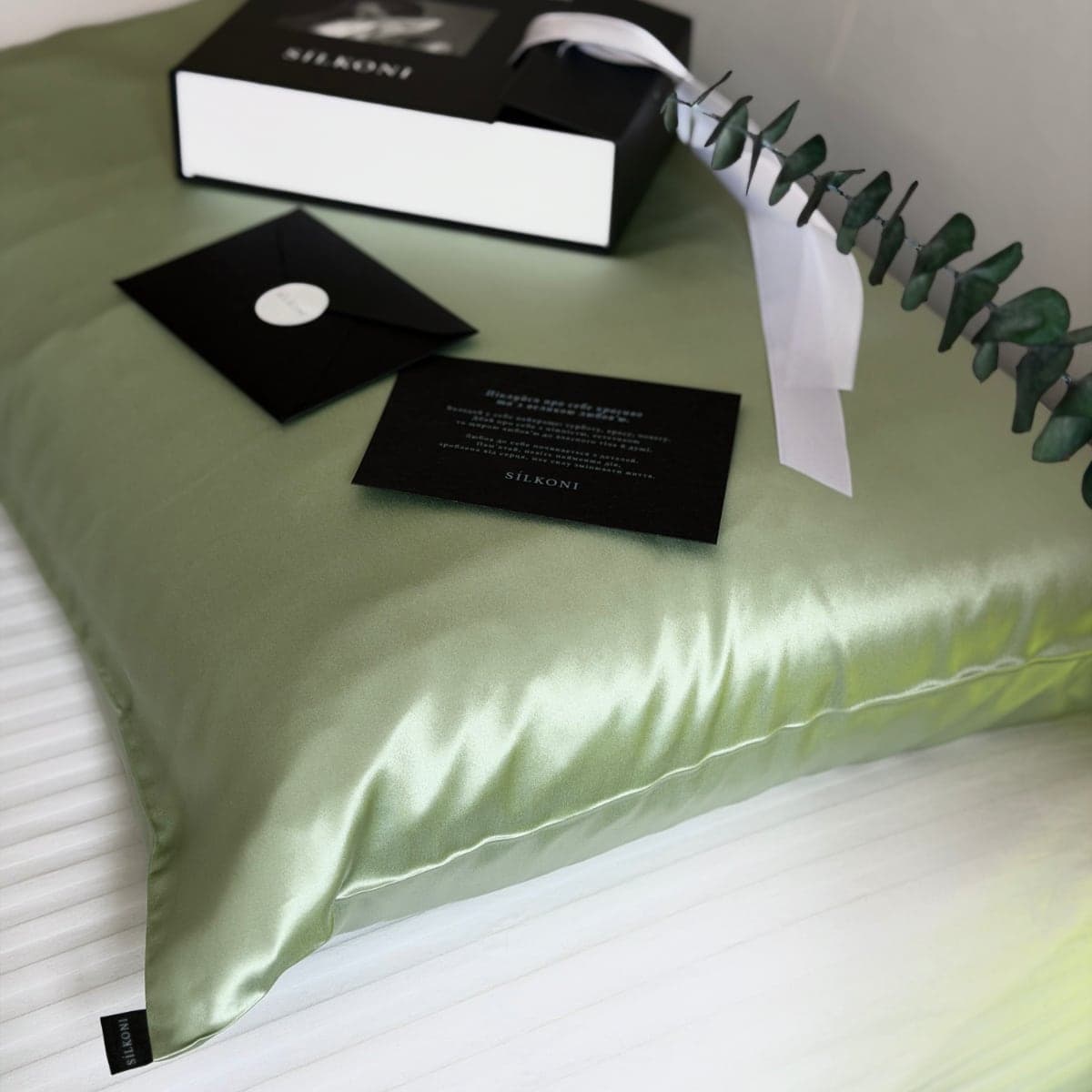 SILKONI Шовкова наволочка Mulberry, трав'яний - 3
